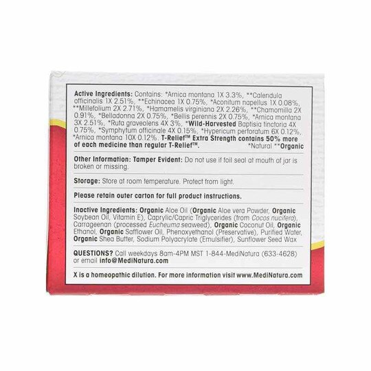 T-Relief Arnica +12 Extra Strength Pain Cream, MediNatura